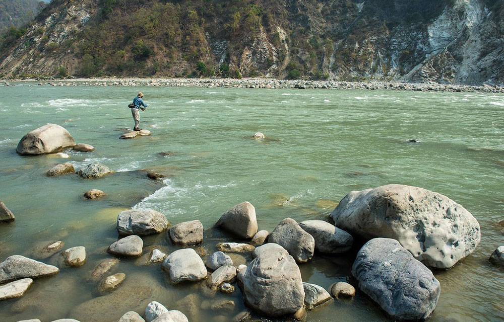 Fishing in Karnali River