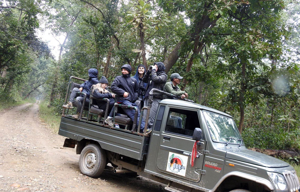 Jeep safari inside Bardia National Park